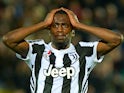Juventus's Blaise Matuidi reacts after conceding their first goal scored by Crotone's Simy on April 18, 2018 