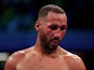 James DeGale reacts after losing the fight Caleb Truax on December 9, 2017