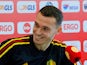 Belgium defender Thomas Vermaelen speaking at a press conference prior to his side's World Cup semi-final with France