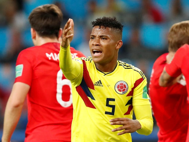 Colombia's Wilmar Barrios gestures during the match against England on July 3, 2018
