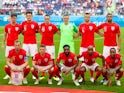 England's starting XI line up prior to the World Cup third-place playoff between Belgium and England on July 14, 2018