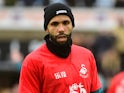 Swansea City's Kyle Bartley warms up on February 10, 2018 