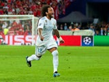 Real Madrid full-back Marcelo reacts after winning the Champions League in 2018