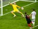 Croatia striker Mario Mandzukic scores the winning goal in the World Cup semi-final against England on July 11, 2018