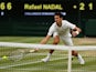 Novak Djokovic in action during his Wimbledon semi-final against Rafael Nadal on July 14, 2018
