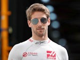 Haas's Romain Grosjean before practice for the Monaco Grand Prix on May 24, 2018 