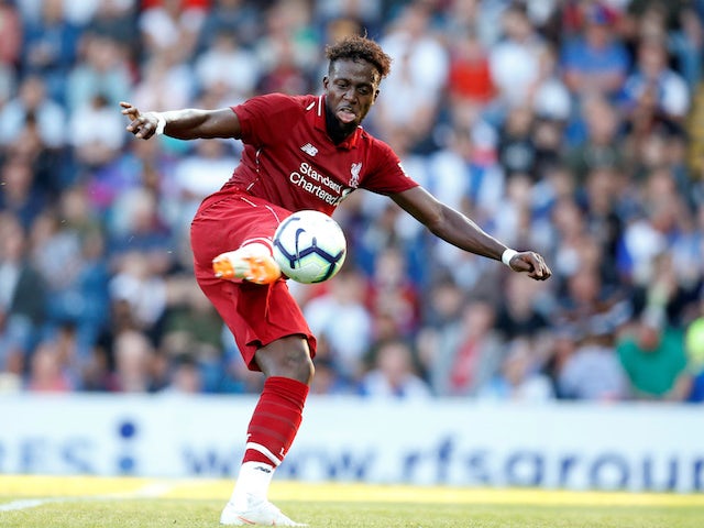 Divock Origi in action during the preparatory match between Blackburn Rovers in Liverpool on July 19, 2018