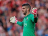 Fraser Forster in action for Southampton on October 15, 2017