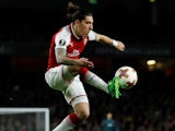 Hector Bellerin in action for Arsenal in the Europa League on April 26, 2018