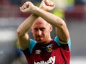 James Collins in action for West Ham United on May 13, 2018