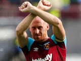 James Collins in action for West Ham United on May 13, 2018