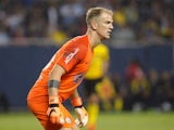 Joe Hart in action during the pre-season friendly between Manchester City and Borussia Dortmund on July 20, 2018