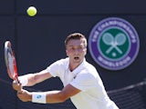 Liam Broady in action at Wimbledon on July 2, 2018