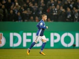 Max Meyer in action for Schalke 04 during a DFB-Pokal match in December 2017