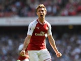 Nacho Monreal in action for Arsenal on April 22, 2018