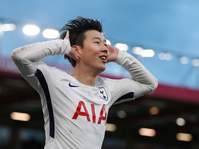 Son Heung-min in action for Tottenham Hotspur on March 11, 2018