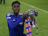 Trevoh Chalobah celebrates winning the FA Youth Cup with Chelsea in 2016