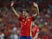 Spain's David Villa gestures to fans on September 2, 2017