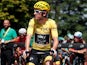 Geraint Thomas in action for Team Sky on the Tour de France on July 27, 2018