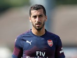 Arsenal midfielder Henrikh Mkhitaryan in action during a pre-season friendly with Boreham Wood in July 2018