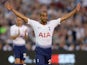 Tottenham Hotspur midfielder Lucas Moura reacts after scoring a goal against Roma in the International Champions Cup on July 25, 2018