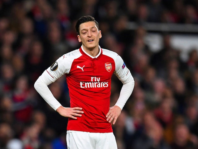 Mesut Ozil in action for Arsenal in the Europa League on April 26, 2018