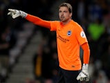 Tim Krul in action for Brighton & Hove Albion in the EFL Cup on September 17, 2017