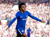 Willian in action for Chelsea on February 25, 2018