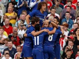 Antonio Rudiger celebrates scoring during the pre-season friendly between Chelsea and Arsenal on August 1, 2018