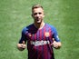 Arthur Melo is unveiled as a Barcelona player on July 12, 2018