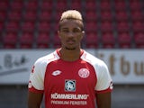 Jean-Philippe Gbamin poses for his Mainz team photo in July 2017