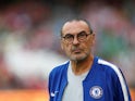 Maurizio Sarri watches on during the pre-season friendly between Chelsea and Arsenal on August 1, 2018
