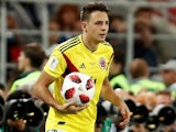 Santiago Arias in action for Colombia at the World Cup on July 3, 2018