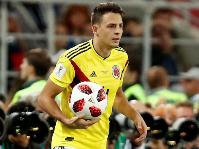 Santiago Arias in action for Colombia at the World Cup on July 3, 2018