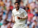 Umesh Yadav celebrates during the first day of the second Test between England and India on August 1, 2018