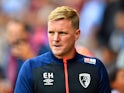 Bournemouth manager Eddie Howe watches on during his side's 2-0 win over Cardiff City in the Premier League on August 11, 2018