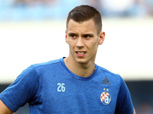Filip Benkovic in action for Dinamo Zagreb on May 24, 2018