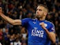 Islam Slimani in action for Leicester City in the EFL Cup on October 24, 2017