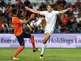James Tarkowski in action during the Europa League quarter-final game between Istanbul Basaksehir and Burnley on August 9, 2018