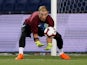 Joe Hart warms up prior to the Europa League quarter-final game between Istanbul Basaksehir and Burnley on August 9, 2018