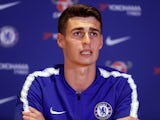 Kepa Arrizabalaga speaks at a Chelsea press conference on August 9, 2018