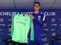 Kepa Arrizabalaga is unveiled at a Chelsea press conference on August 9, 2018