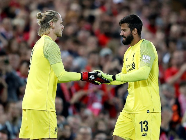 Loris Karius comes on for Alisson during the pre-season friendly between Liverpool and Torino on August 7, 2018
