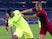 Marlon in action for Barcelona with Roma's Edin Dzeko in pre-season on July 31, 2018