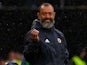 Wolverhampton Wanderers manager Nuno Espirito Santo watches on during his side's Premier League clash with Everton on August 11, 2018