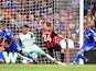 Bournemouth midfielder Ryan Fraser scores the opening goal of his side's Premier League clash with Cardiff on August 11, 2018
