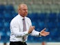 Sean Dyche barks orders during the Europa League quarter-final game between Istanbul Basaksehir and Burnley on August 9, 2018