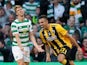 Viktor Klonaridis gets an equaliser during the Champions League qualifying game between Celtic and AEK Athens on August 8, 2018