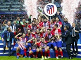 Atletico Madrid celebrate winning the UEFA Super Cup on August 15, 2018