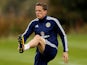 Christophe Berra in action during a Scotland training session on October 4, 2017